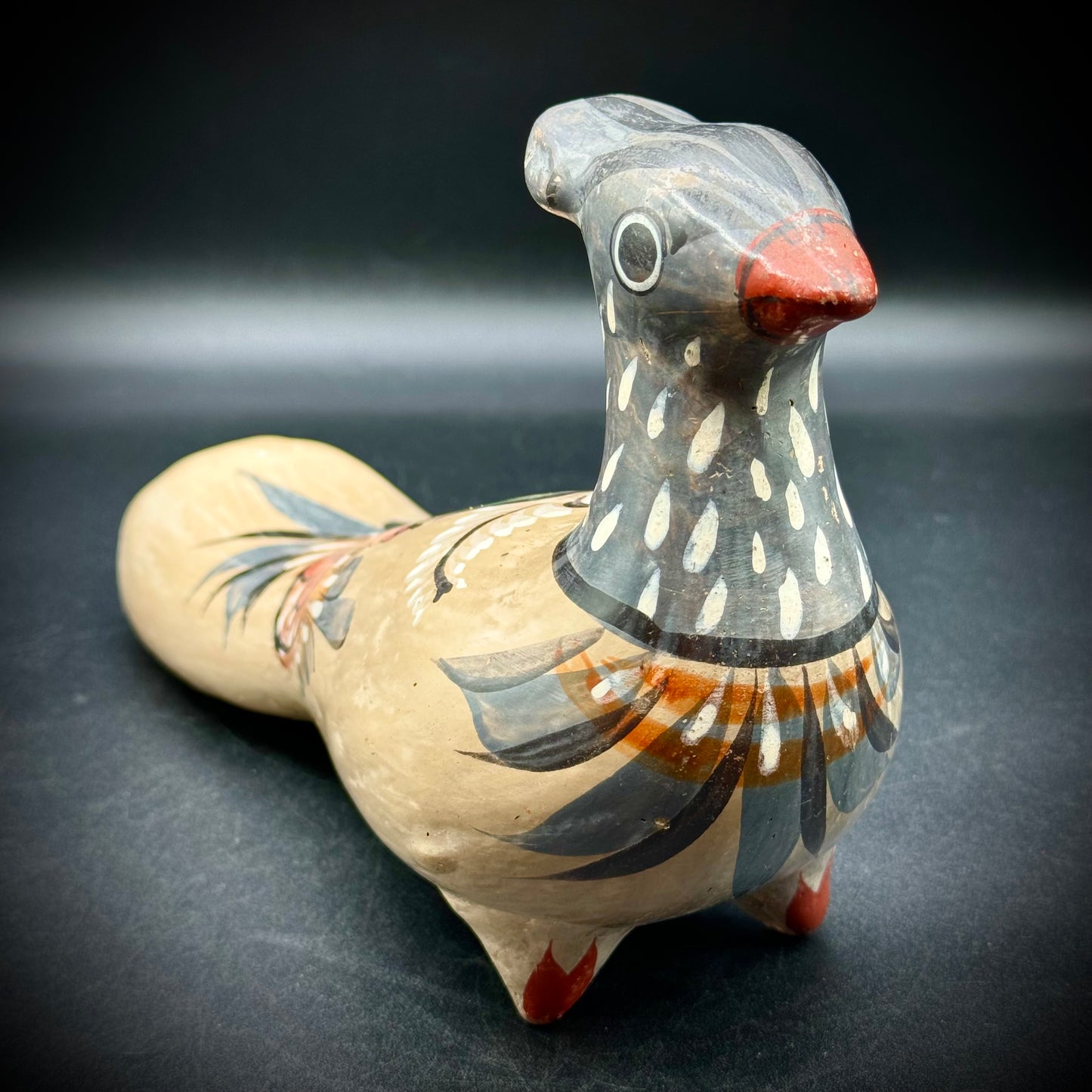 Vintage Mexican Pottery Tonala Quail