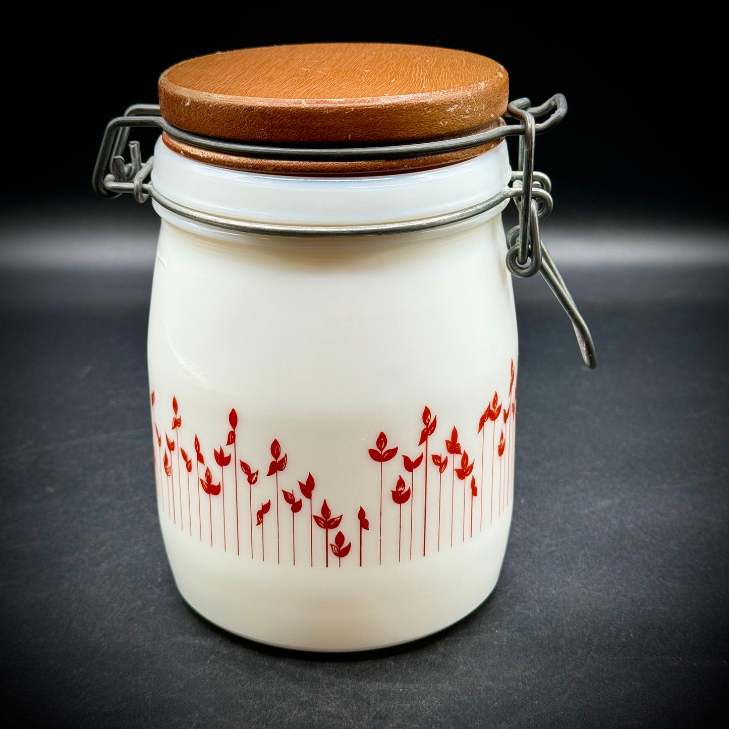 Vintage Wheaton Milk Glass Cannister