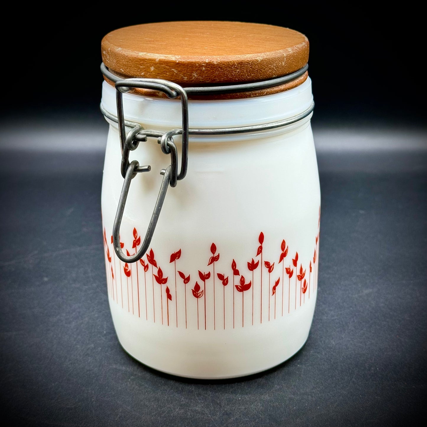 Vintage Wheaton Milk Glass Cannister