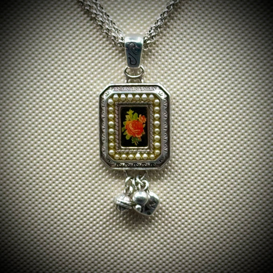 Brighton Rose Neclace with Poem & Three Strands