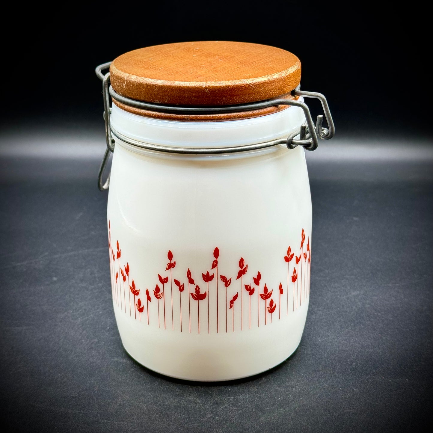 Vintage Wheaton Milk Glass Cannister