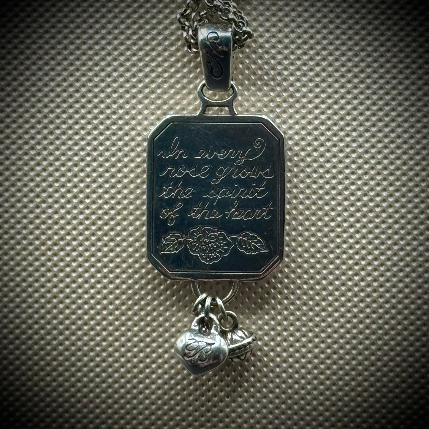 Brighton Rose Neclace with Poem & Three Strands