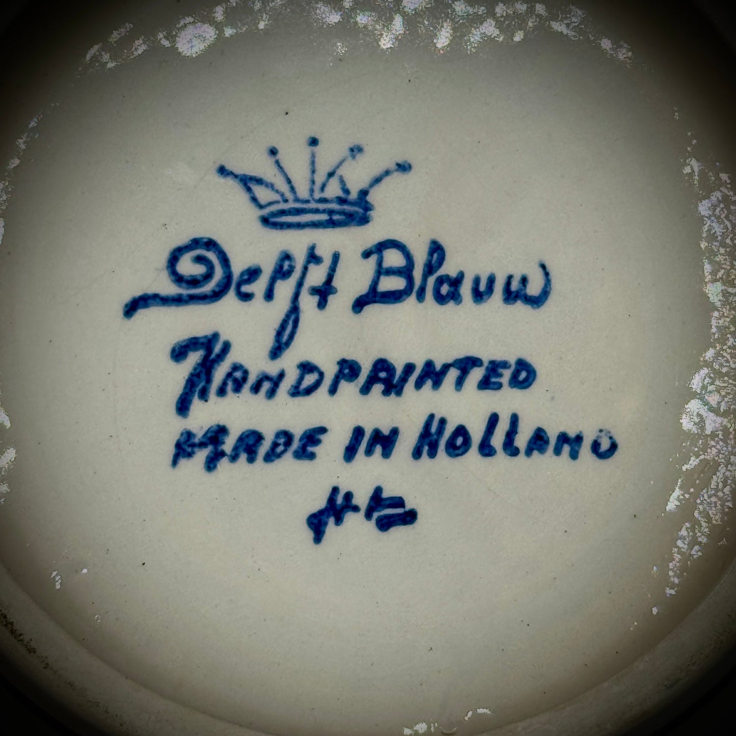 Vintage Delft Blauw Hand Painted Plate