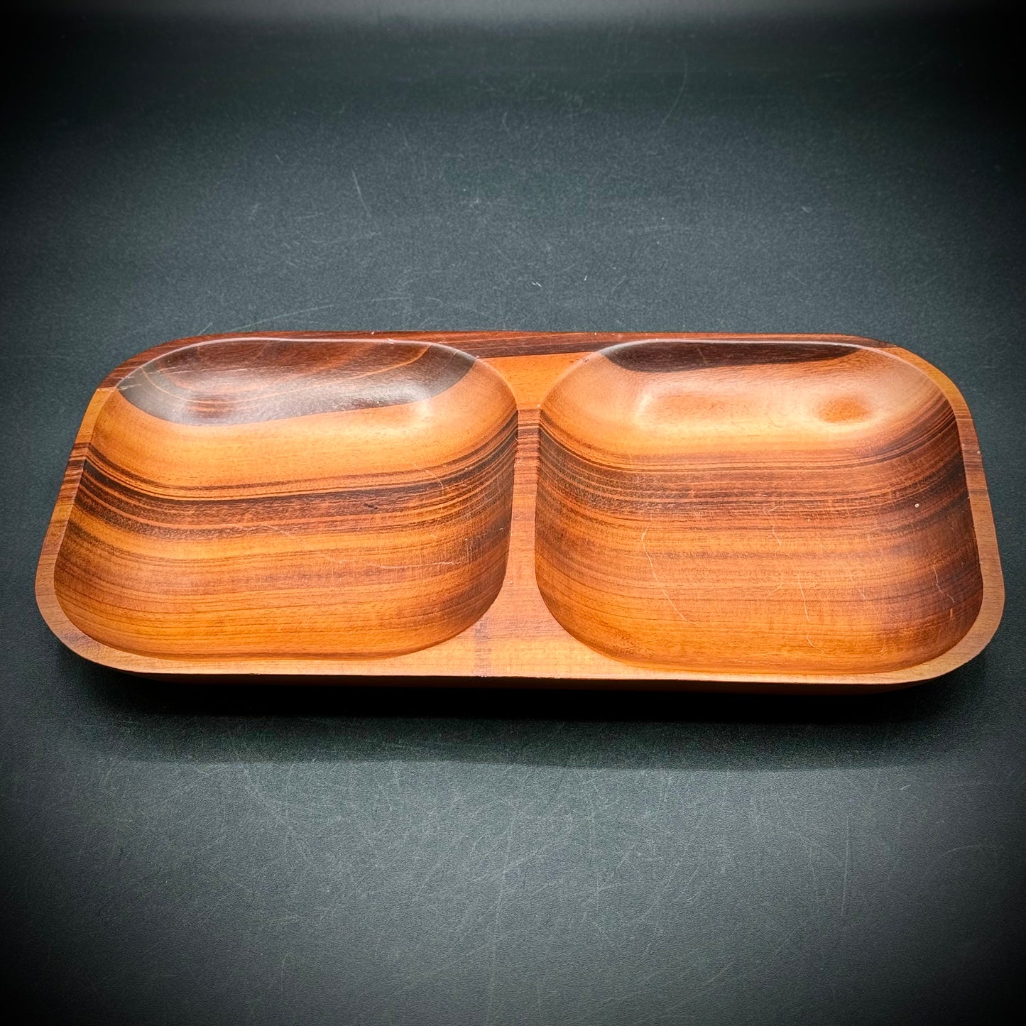 Vintage Danish Modern Teak Wood Serving Dish