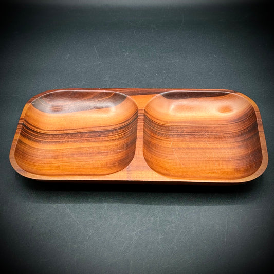 Vintage Danish Modern Teak Wood Serving Dish