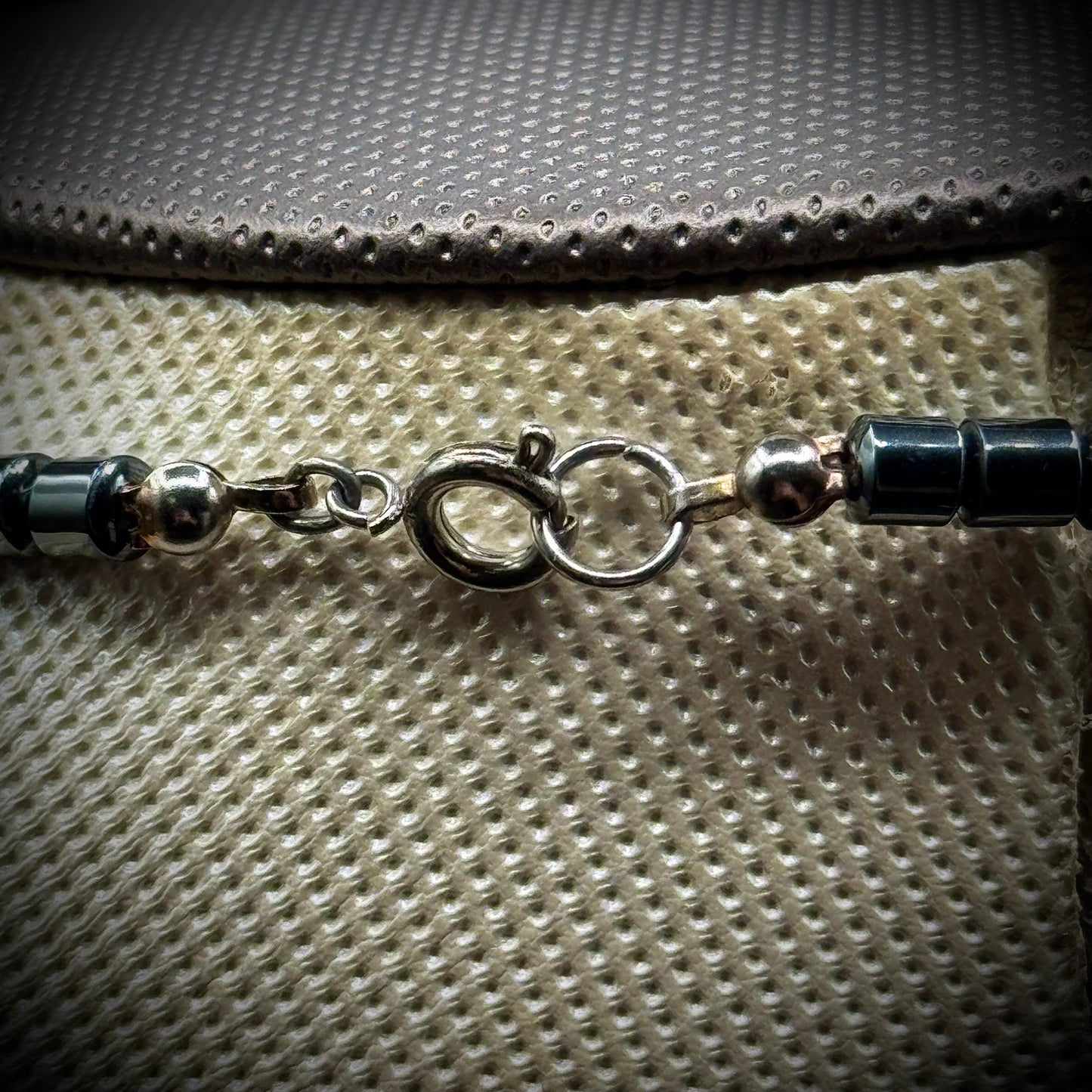 Hematite Fan Style Necklace with Lobster Clasp