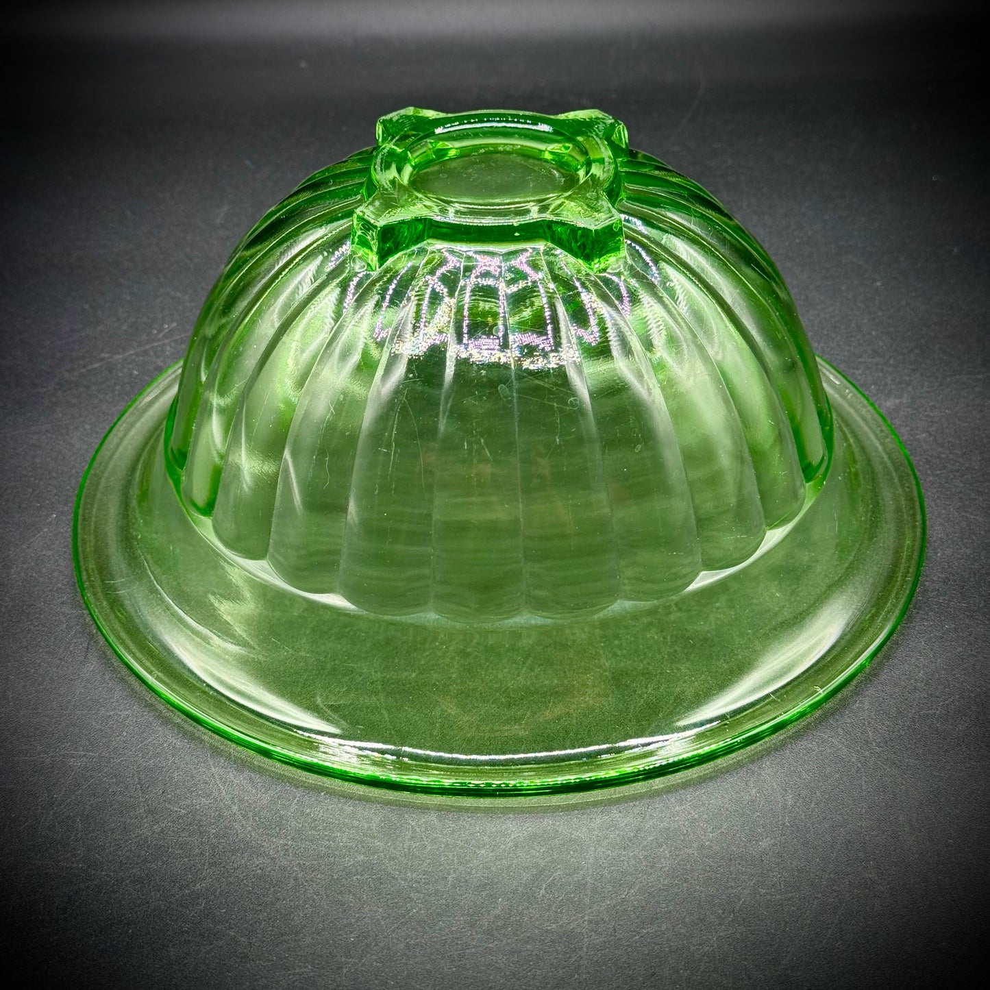 Vintage 1920s Hazel Atlas Uranium Glass Bowl