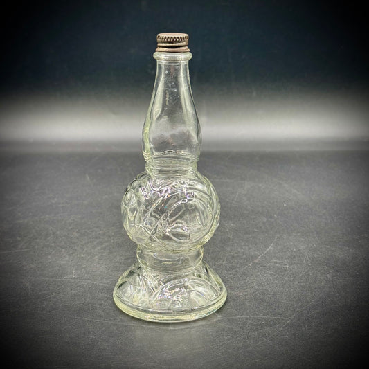 Vintage Glass Bottle w/Metal Cap