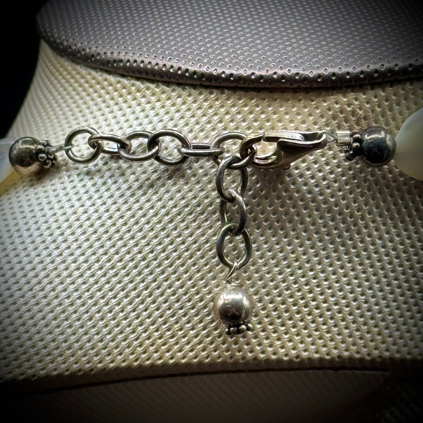 Incredible Mother of Pearl & .925 Sterling Silver Necklace