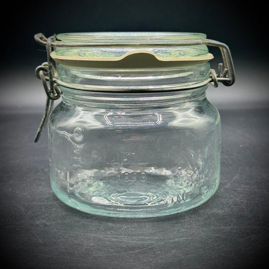 Vintage 1965 Glass Canister - Made in Italy