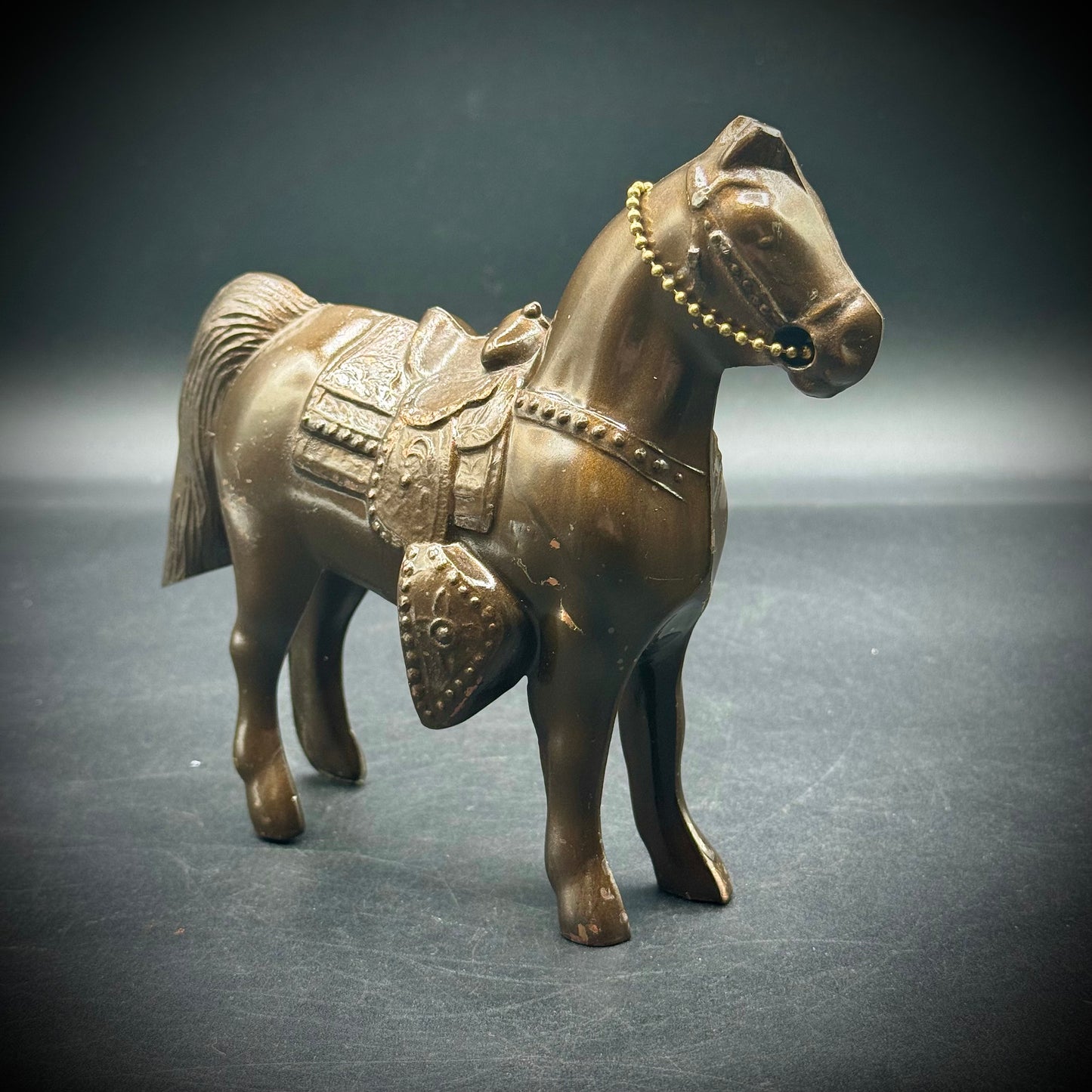 Vintage 1960s Bronze Carnival Prize Horse