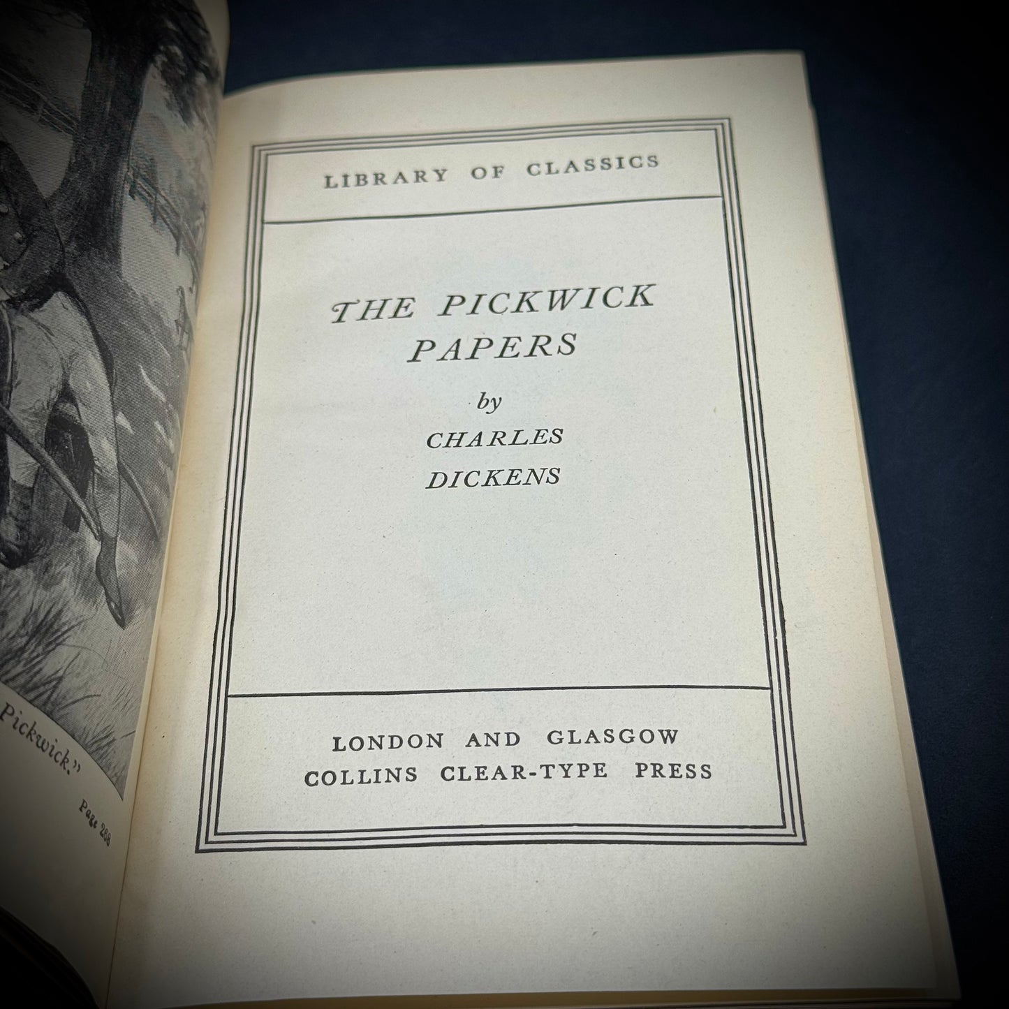 Vintage Charles Dickens' "Pickwick Paper" Book from The Old Curiosity Shop