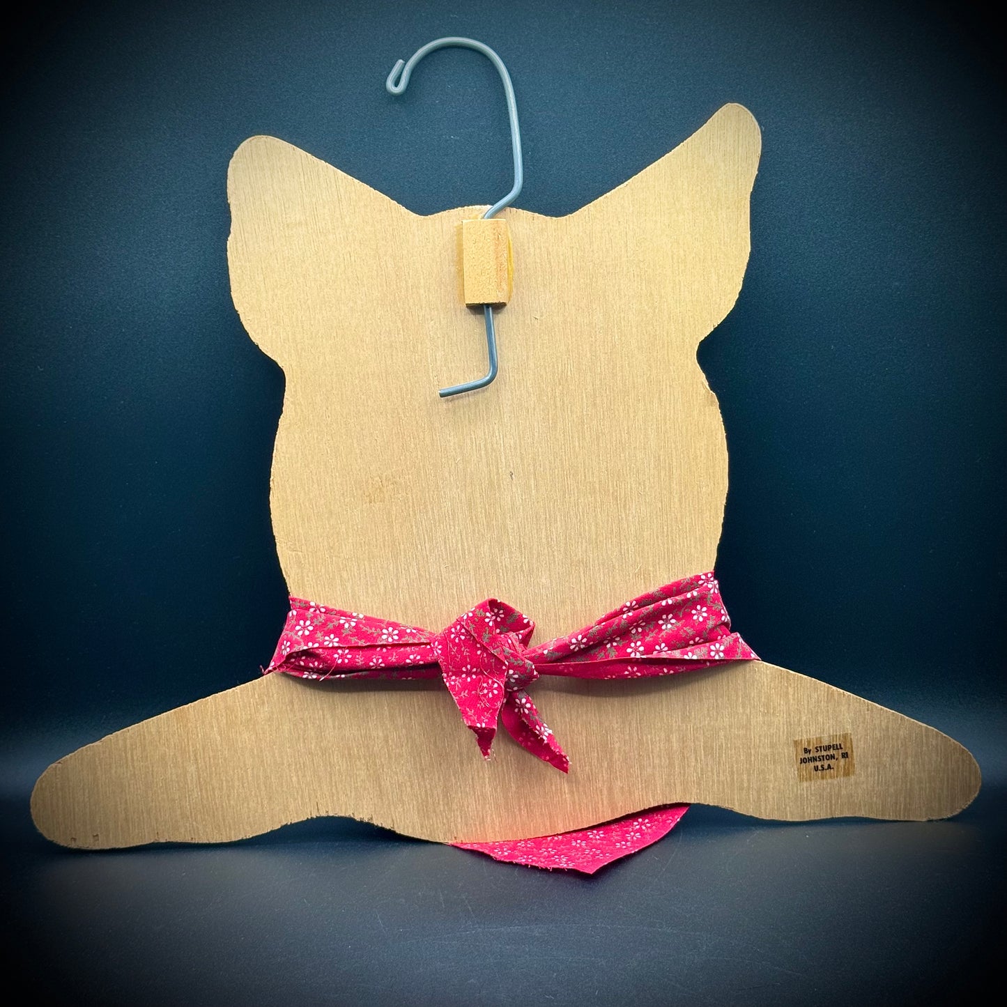 Artist Annie Phinehart Vintage Painted Wood Pig Hanger - Made in Rhode Island