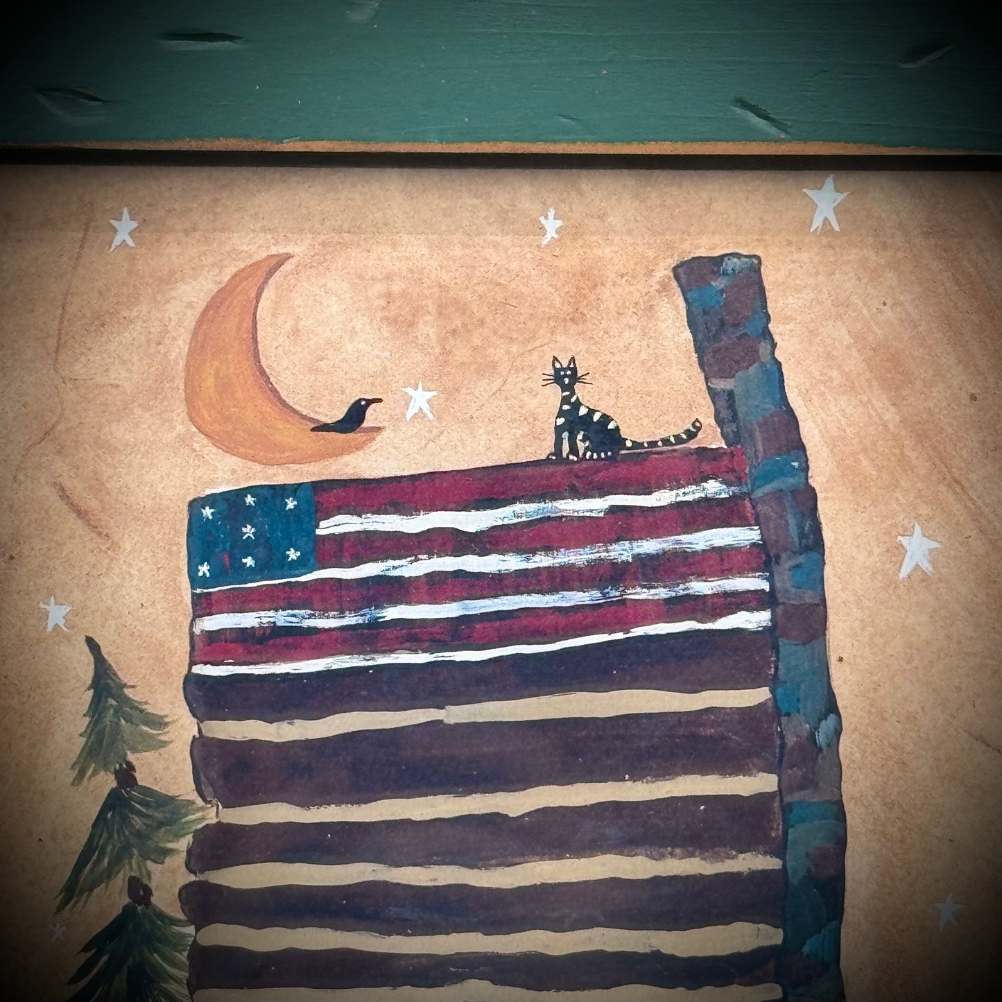 Framed Folk Art Americana Print