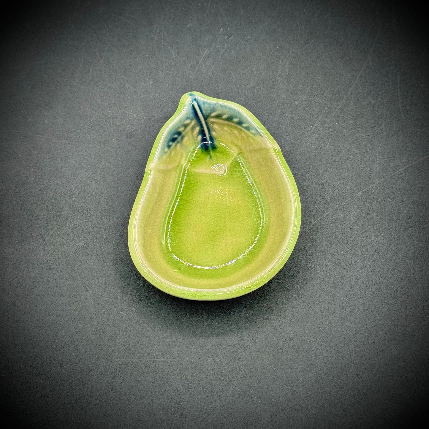 Artist Made Small Ceramic Pear Dish