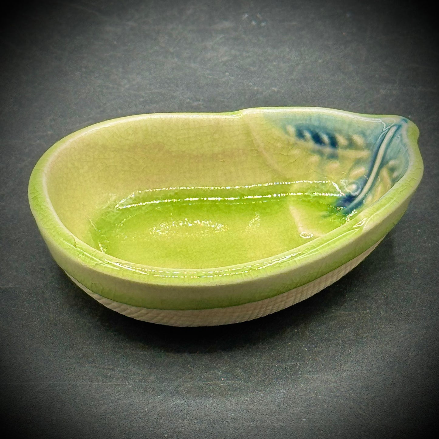 Artist Made Small Ceramic Pear Dish