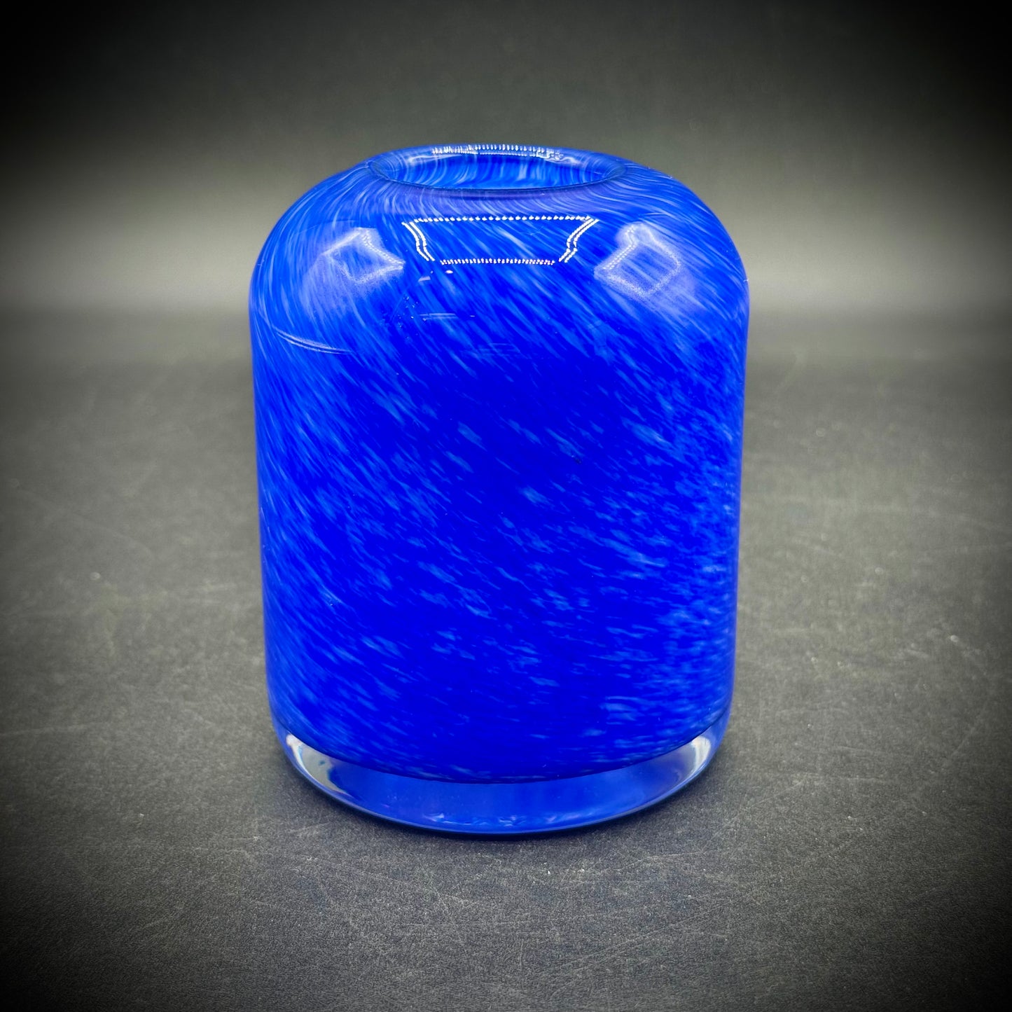 Vintage Cobalt Blue Cased Glass Vase