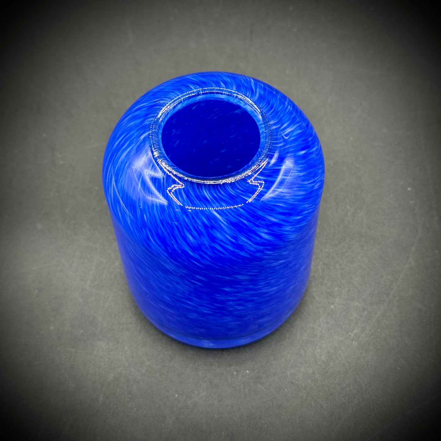 Vintage Cobalt Blue Cased Glass Vase