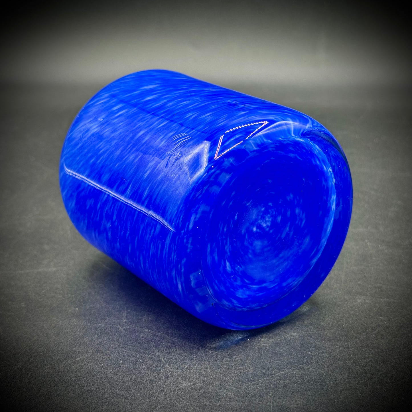 Vintage Cobalt Blue Cased Glass Vase