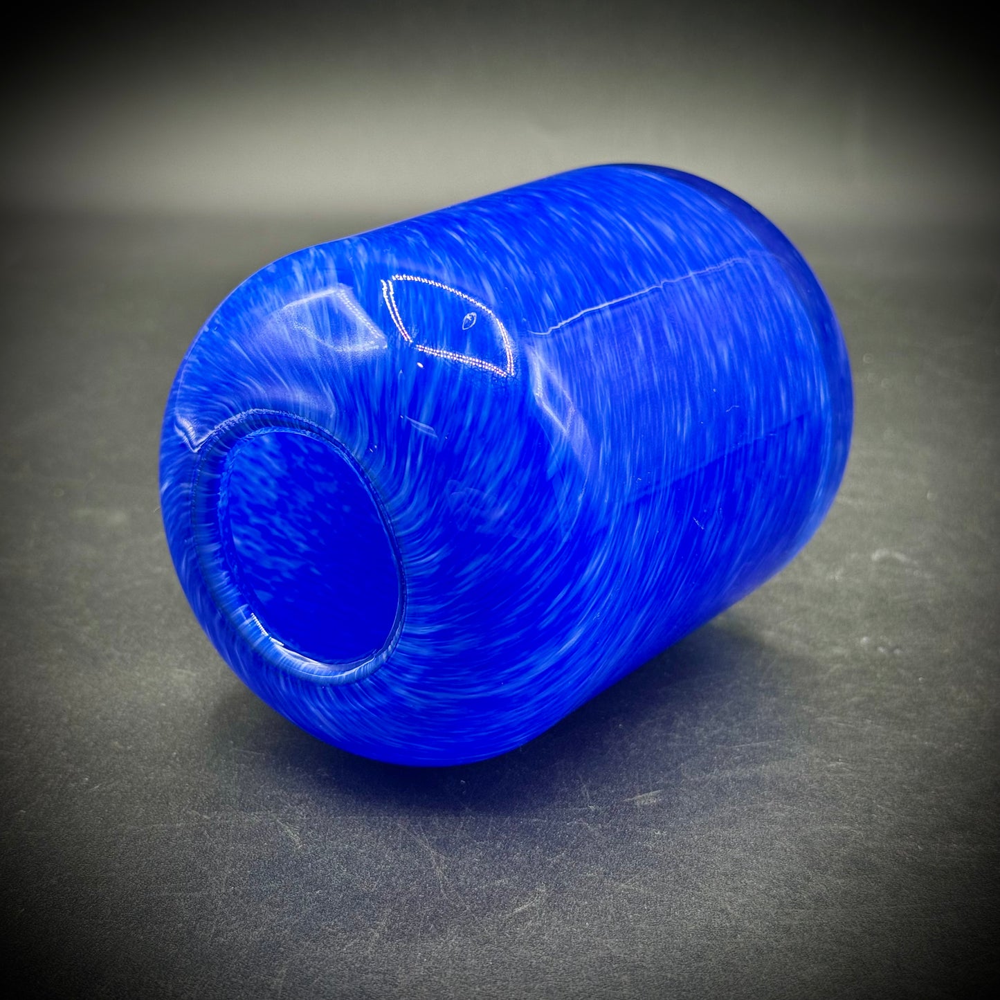 Vintage Cobalt Blue Cased Glass Vase