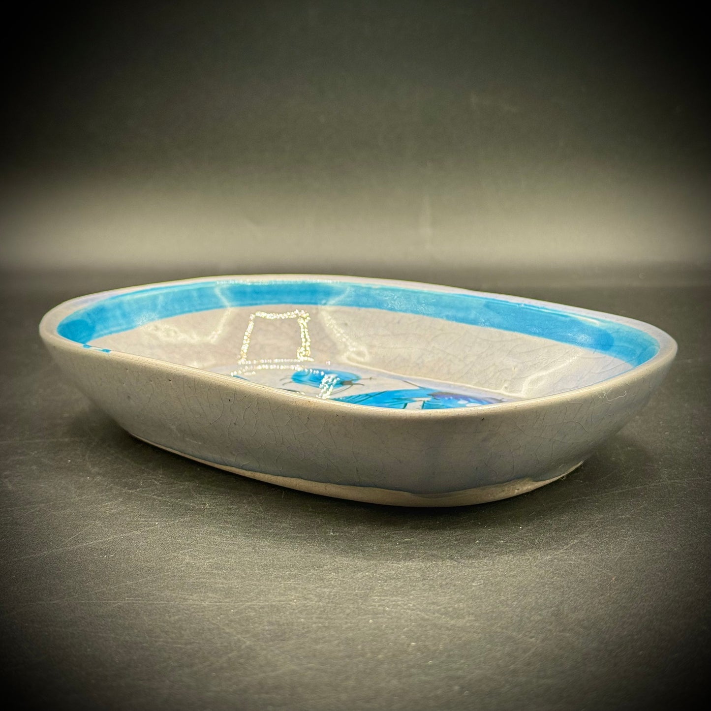 Tonala Rounded Edge Rectangle Bird Dish Signed Mexico