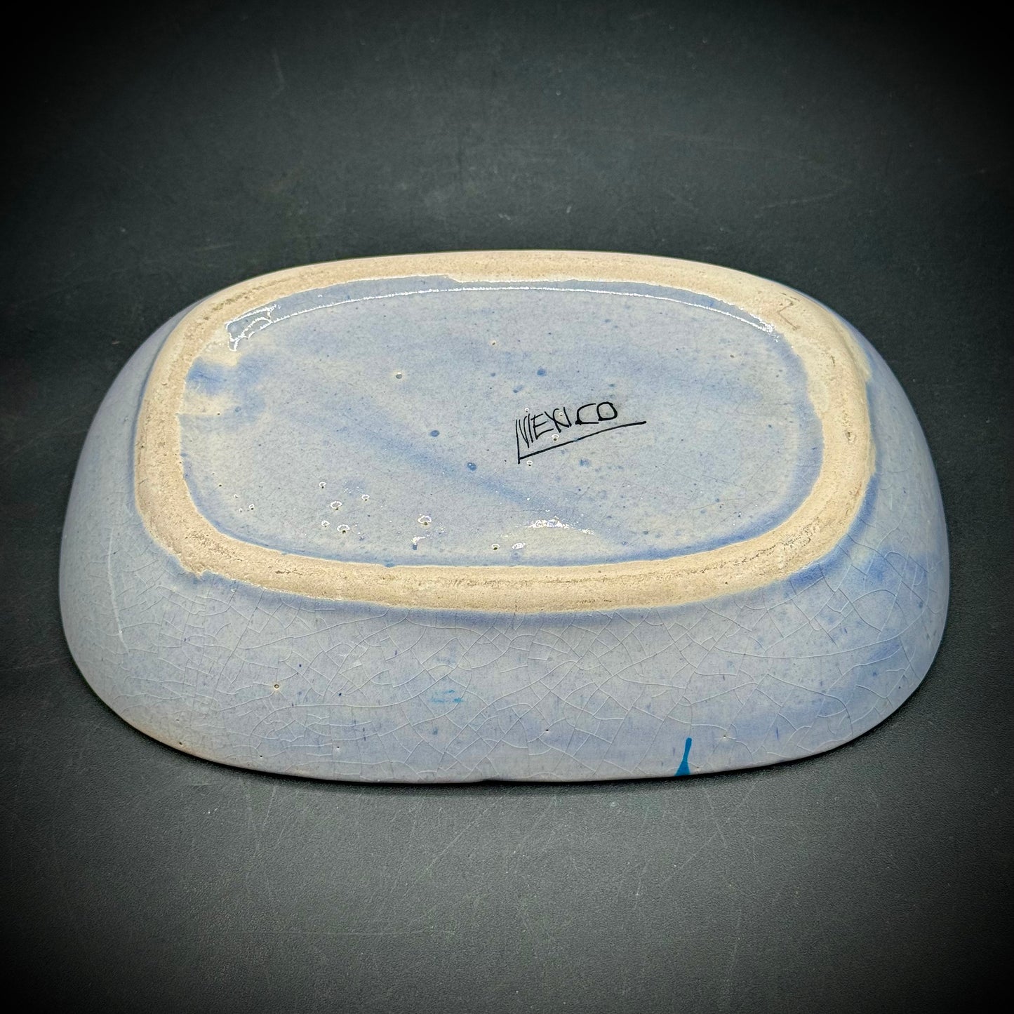 Tonala Rounded Edge Rectangle Bird Dish Signed Mexico