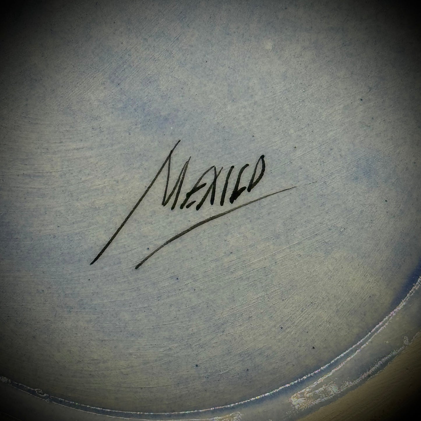 Pair of Large Tonala Mexico Blue Bird Motif Bowl