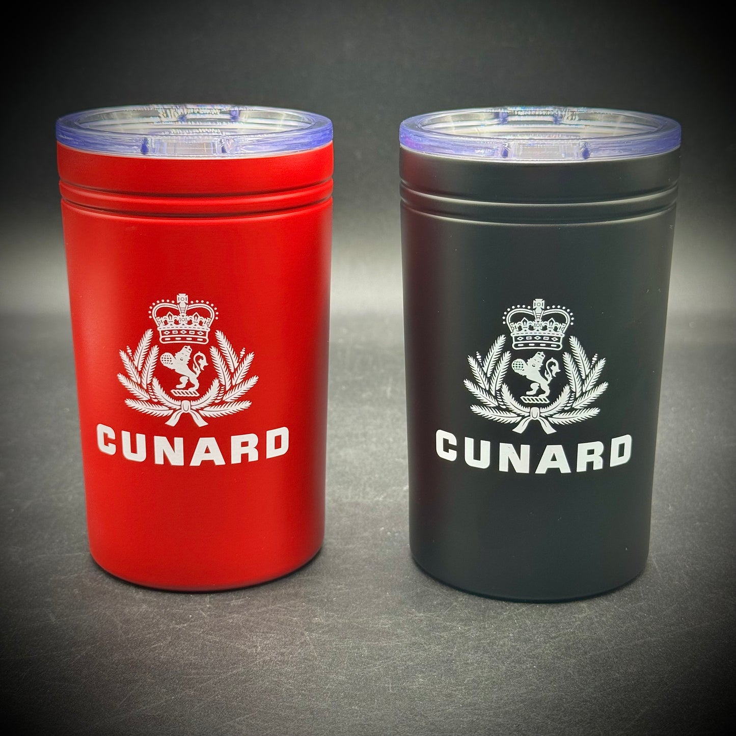 Pair of New Cunard Line Tumblers with Royal Crest