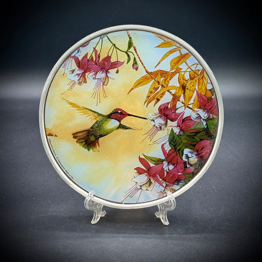 Glassmasters Marjolein Bastin Hummingbird Suncatcher w/Easel
