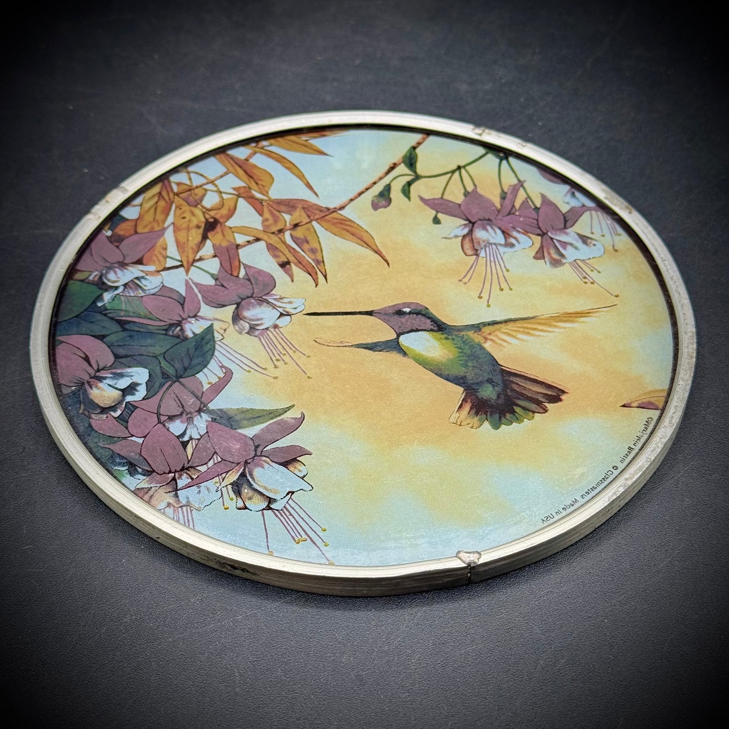 Glassmasters Marjolein Bastin Hummingbird Suncatcher w/Easel