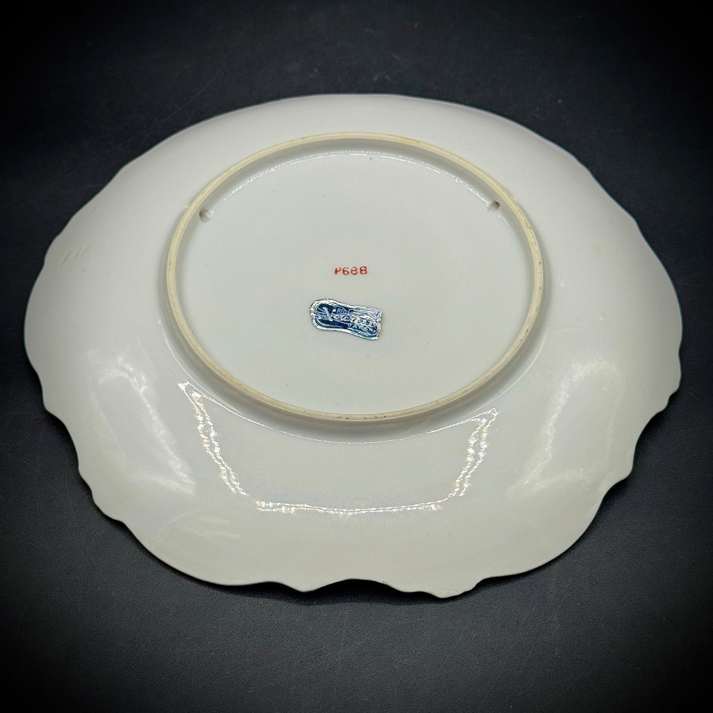 Vintage Norcrest Japan Painted Flower with Gold Accent Dish