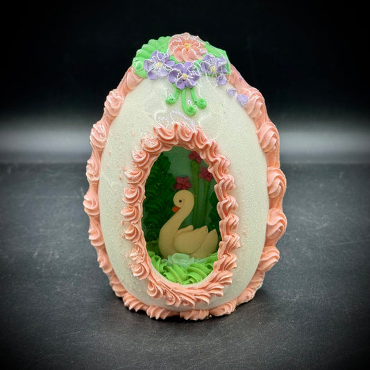 Sugar Egg Diorama with Swan Motif