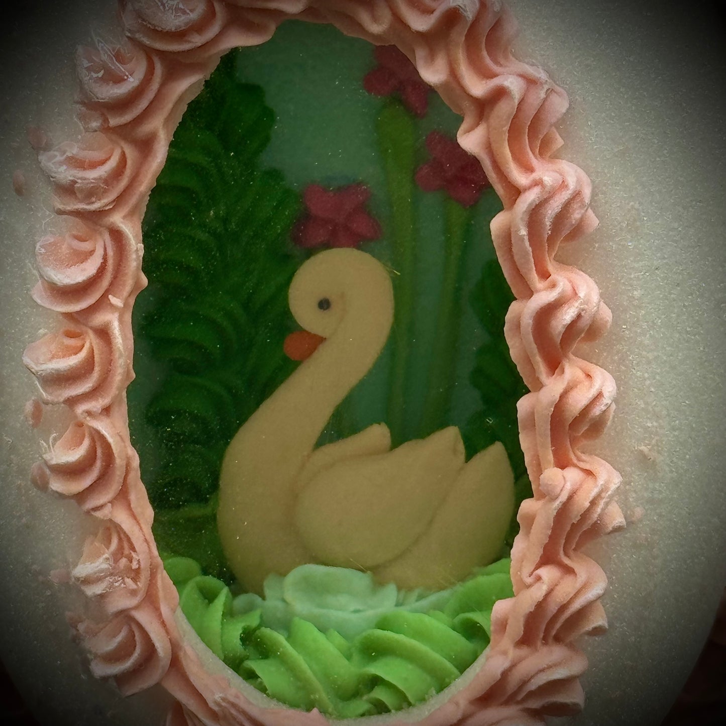 Sugar Egg Diorama with Swan Motif