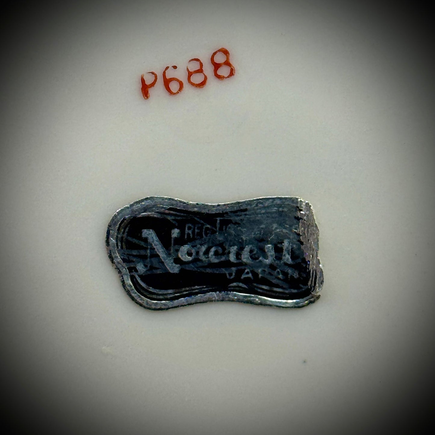 Vintage Norcrest Japan Painted Flower with Gold Accent Dish