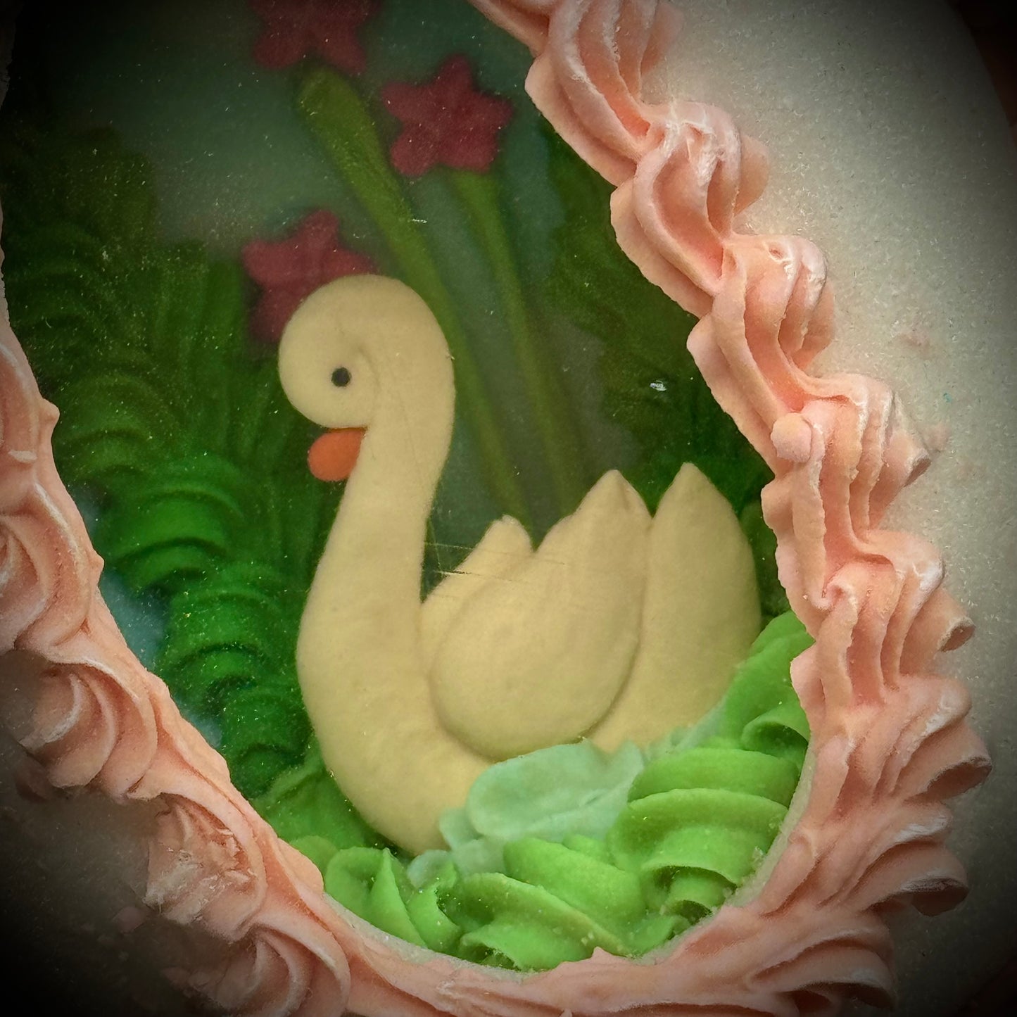 Sugar Egg Diorama with Swan Motif