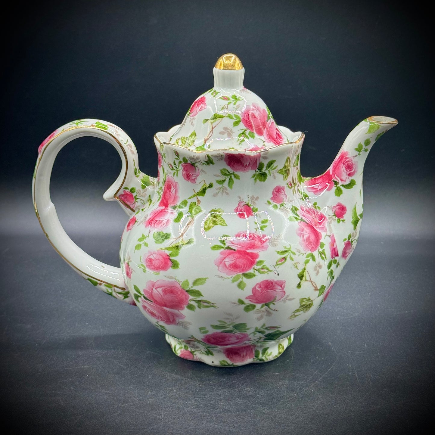 Victoria's Garden Rose Motif Tea Pot
