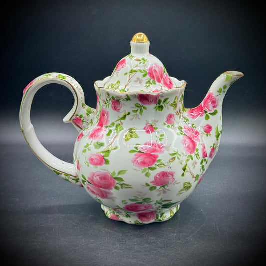 Victoria's Garden Rose Motif Tea Pot