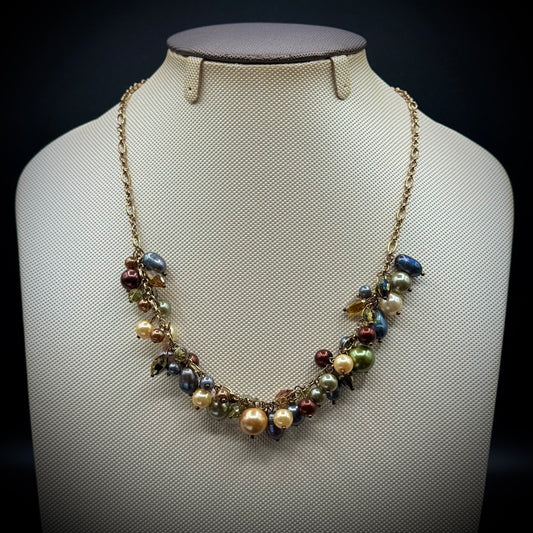 Signed Vintage PD Premier Designs Faux Pearl Necklace