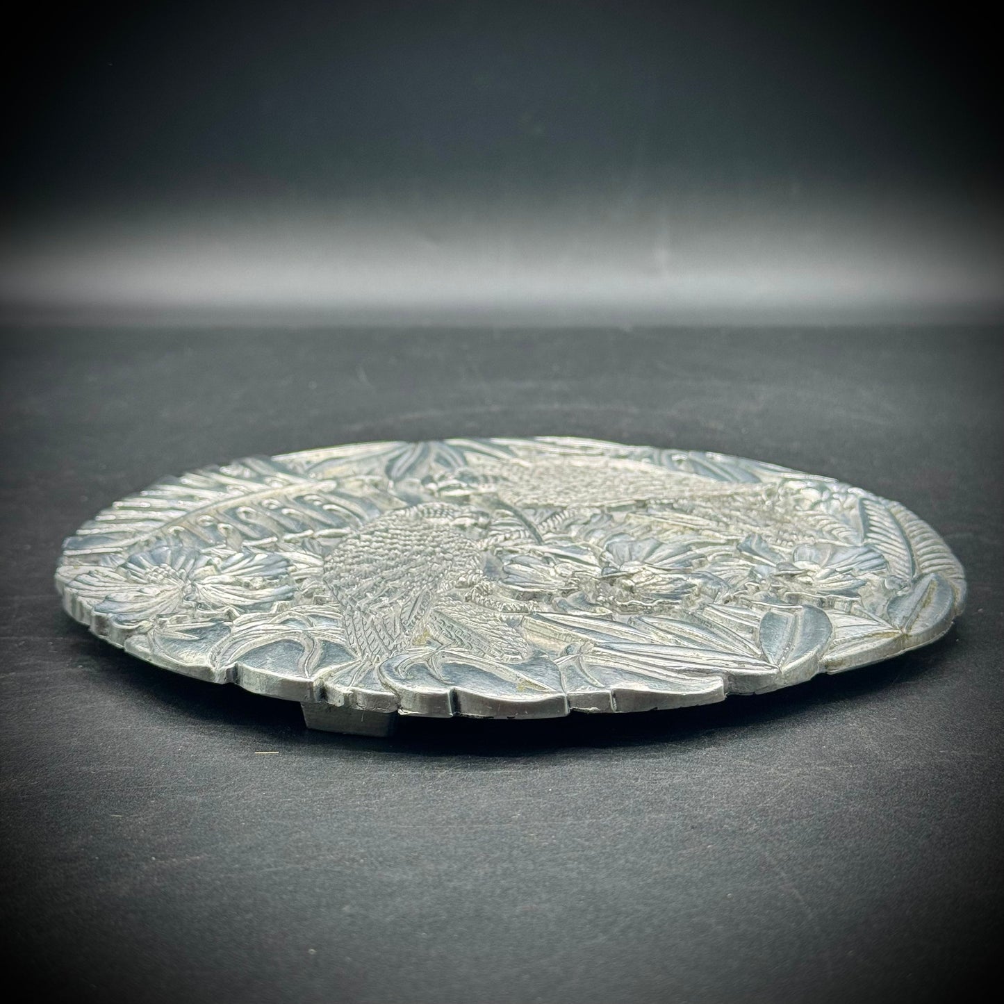 Vintage Leeber Ltd "Elegance" Metal Parrot Motif Trivet