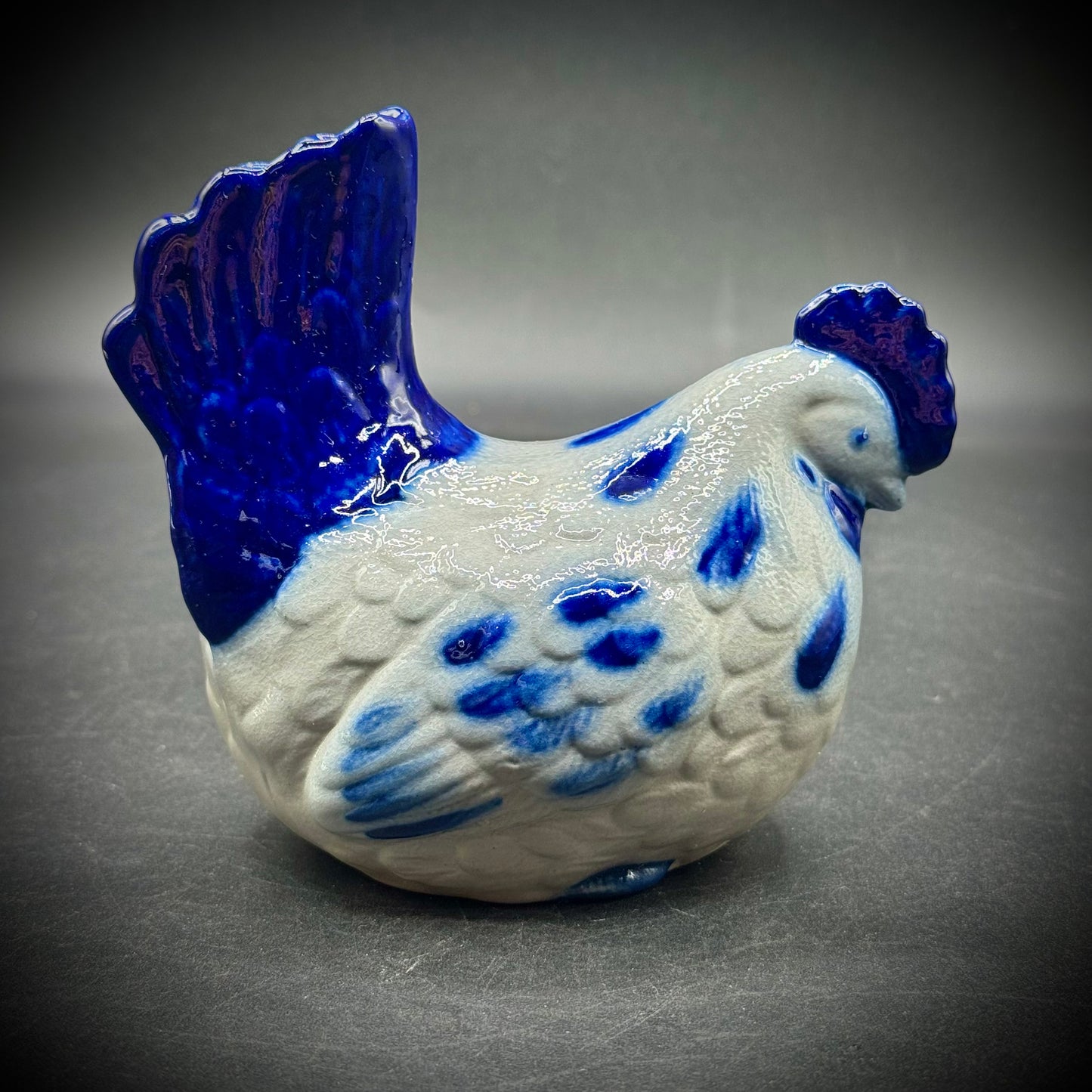 Vintage Eldreth Pottery of Nottingham, PA Salt Glaze Chicken