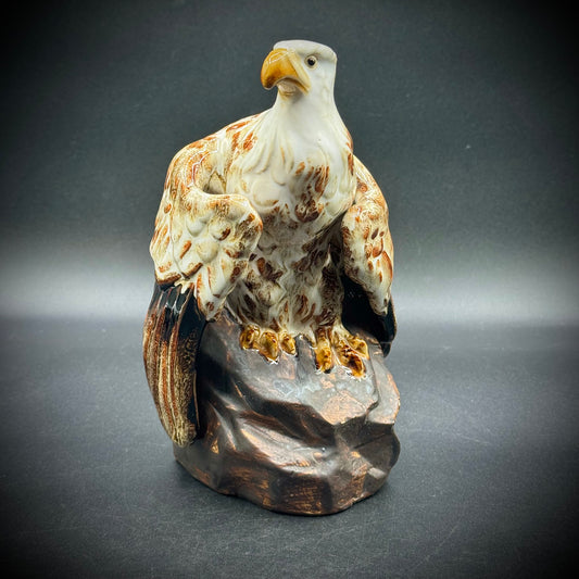 Vintage Hand Made Ceramic Eagle Figurine