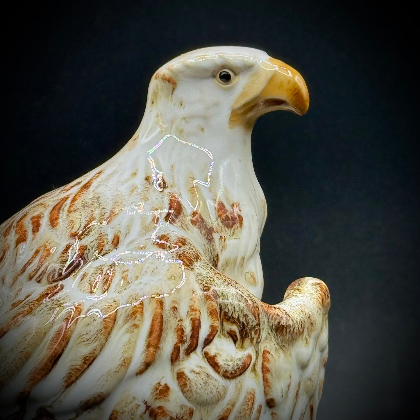 Vintage Hand Made Ceramic Eagle Figurine