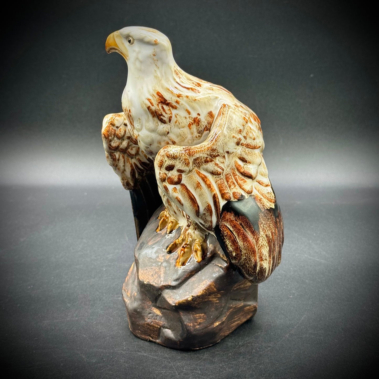 Vintage Hand Made Ceramic Eagle Figurine