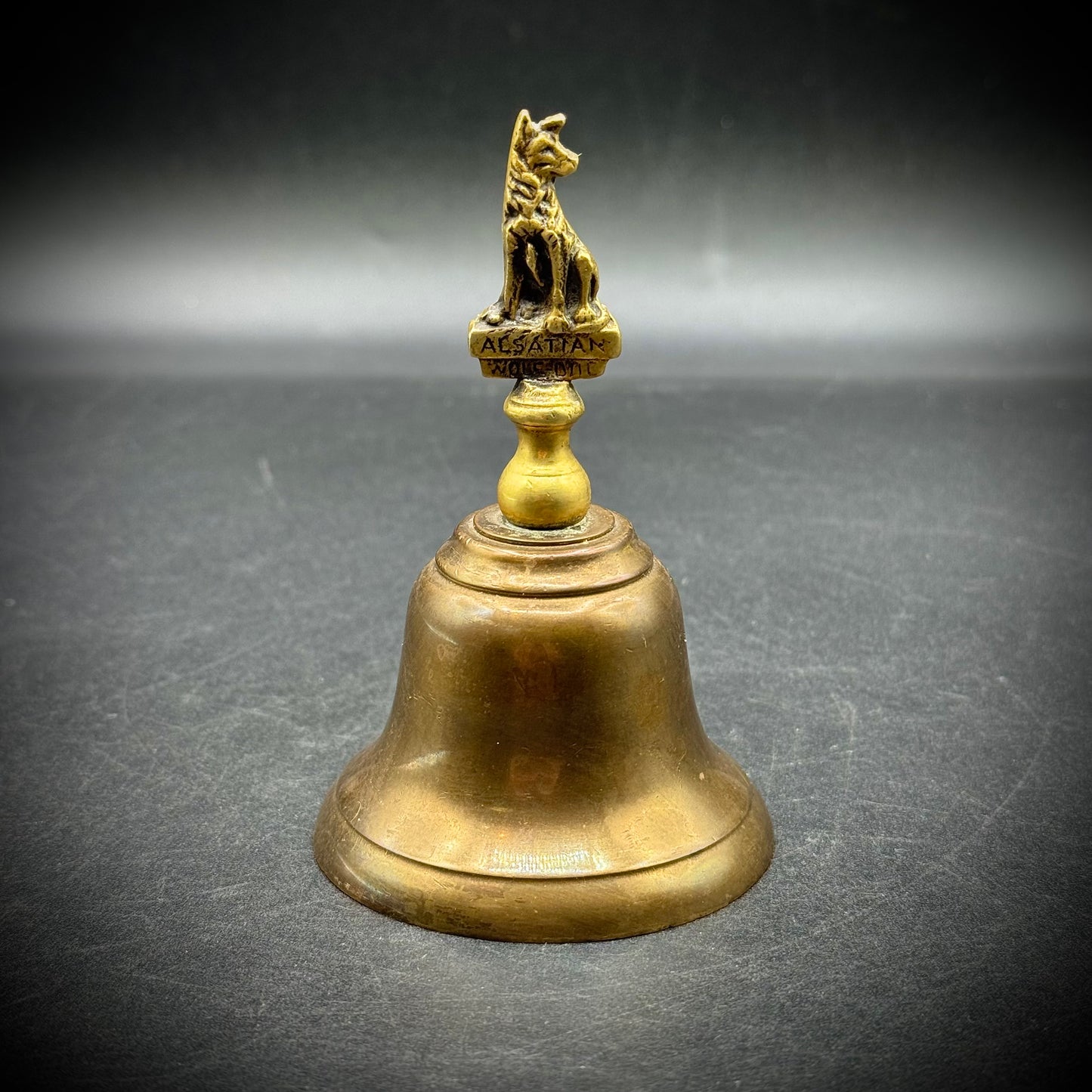 Vintage Brass German Shepherd Bell