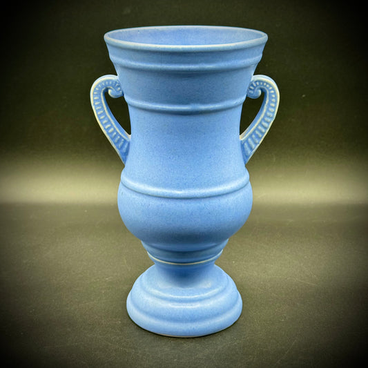Vintage Periwinkle Blue Handle  Vase