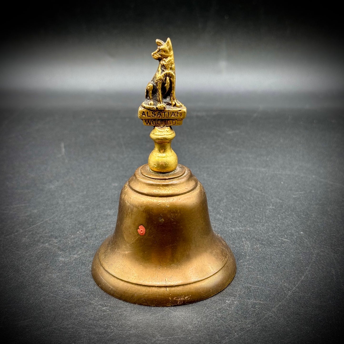 Vintage Brass German Shepherd Bell