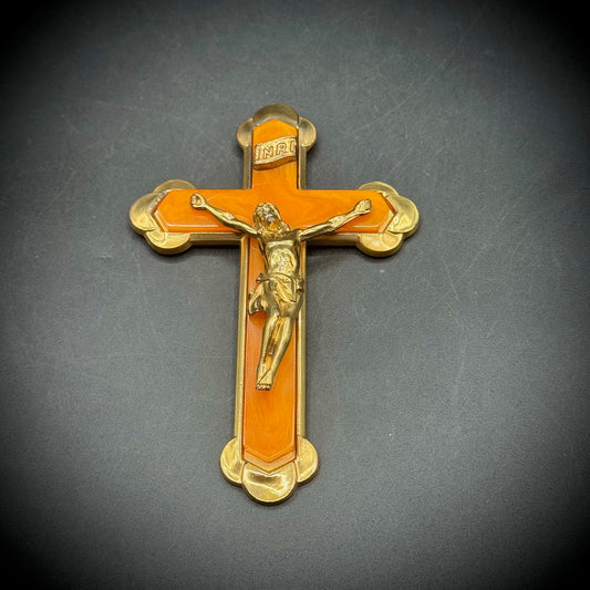 Vintage Metal & Bakelite Crucifix