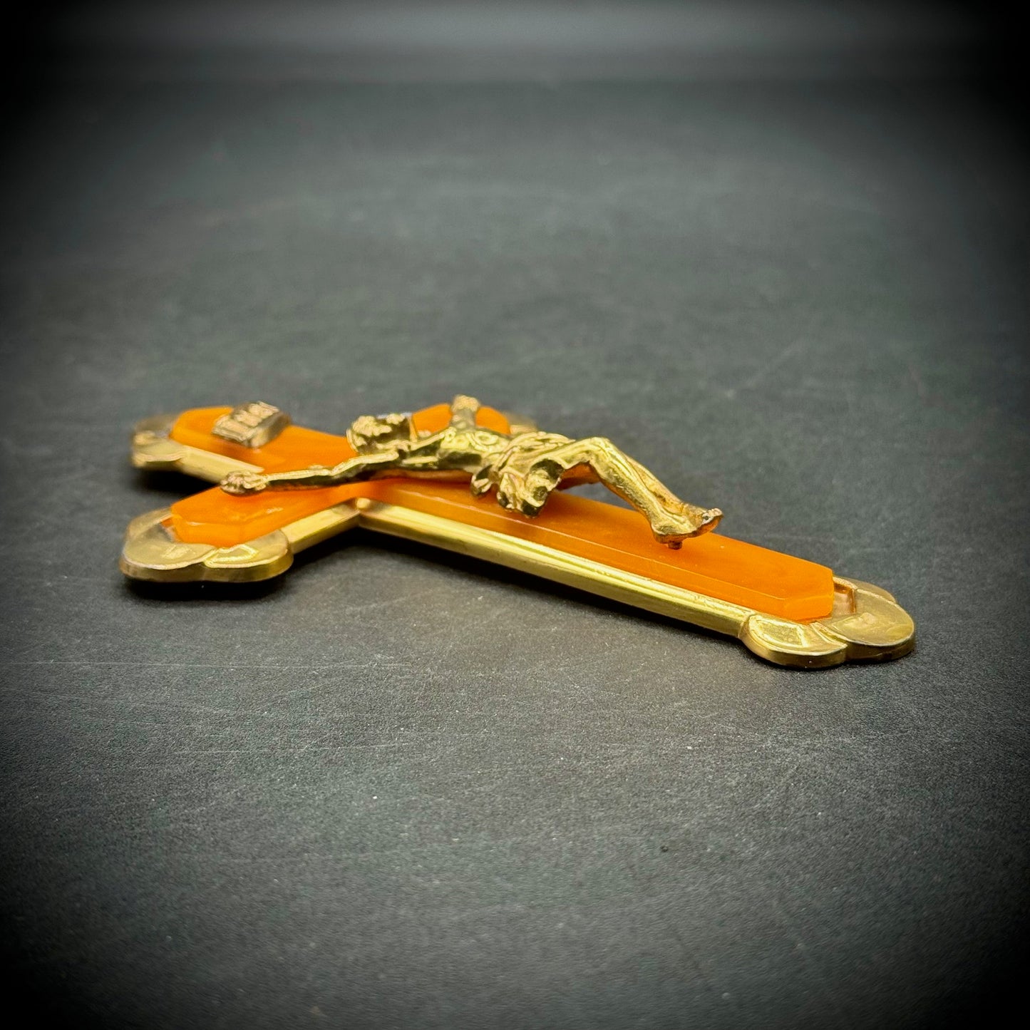 Vintage Metal & Bakelite Crucifix